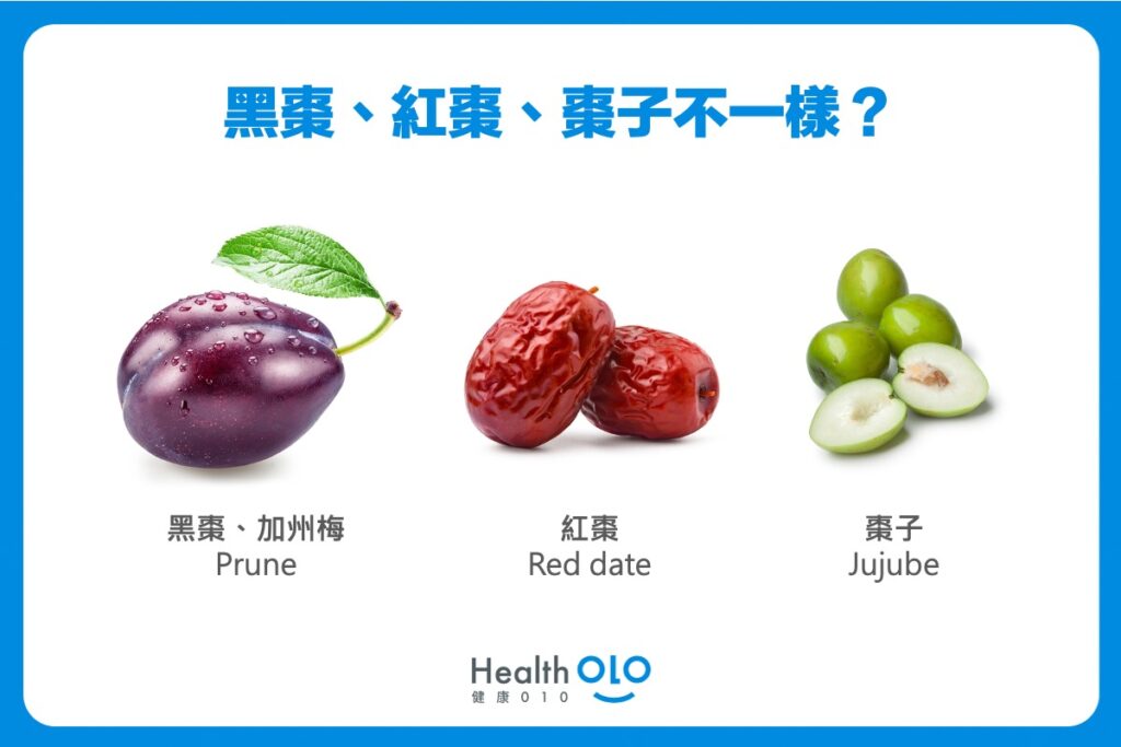 黑棗、紅棗、棗子大不同